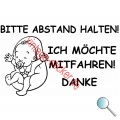 Aufkleber Bitte Abstand halten, Baby, Baby an Bord